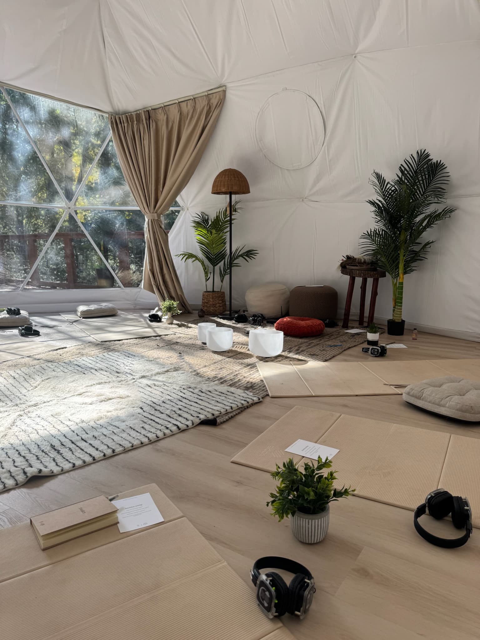 Wellness dome setup at Zenfulcove